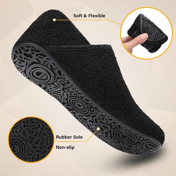 Comfy Velvet Slip-On Slippers for Men & Women - Lightweight & Water-Absorbent - Picture 5 of 5